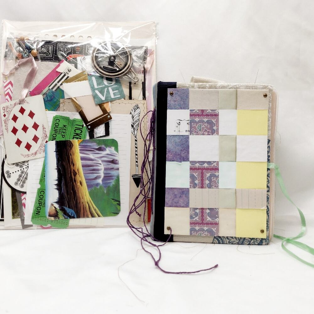 Eclectic Junk Journal 2, Handmade Recycled Journal, Mixed Media Journal